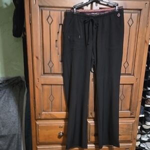 Heartsoul Black Drawstring Scrub Pants, sz Medium